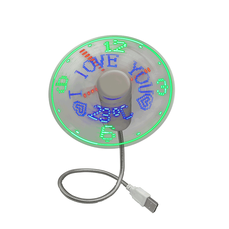 Quạt đồng hồ led USB S02